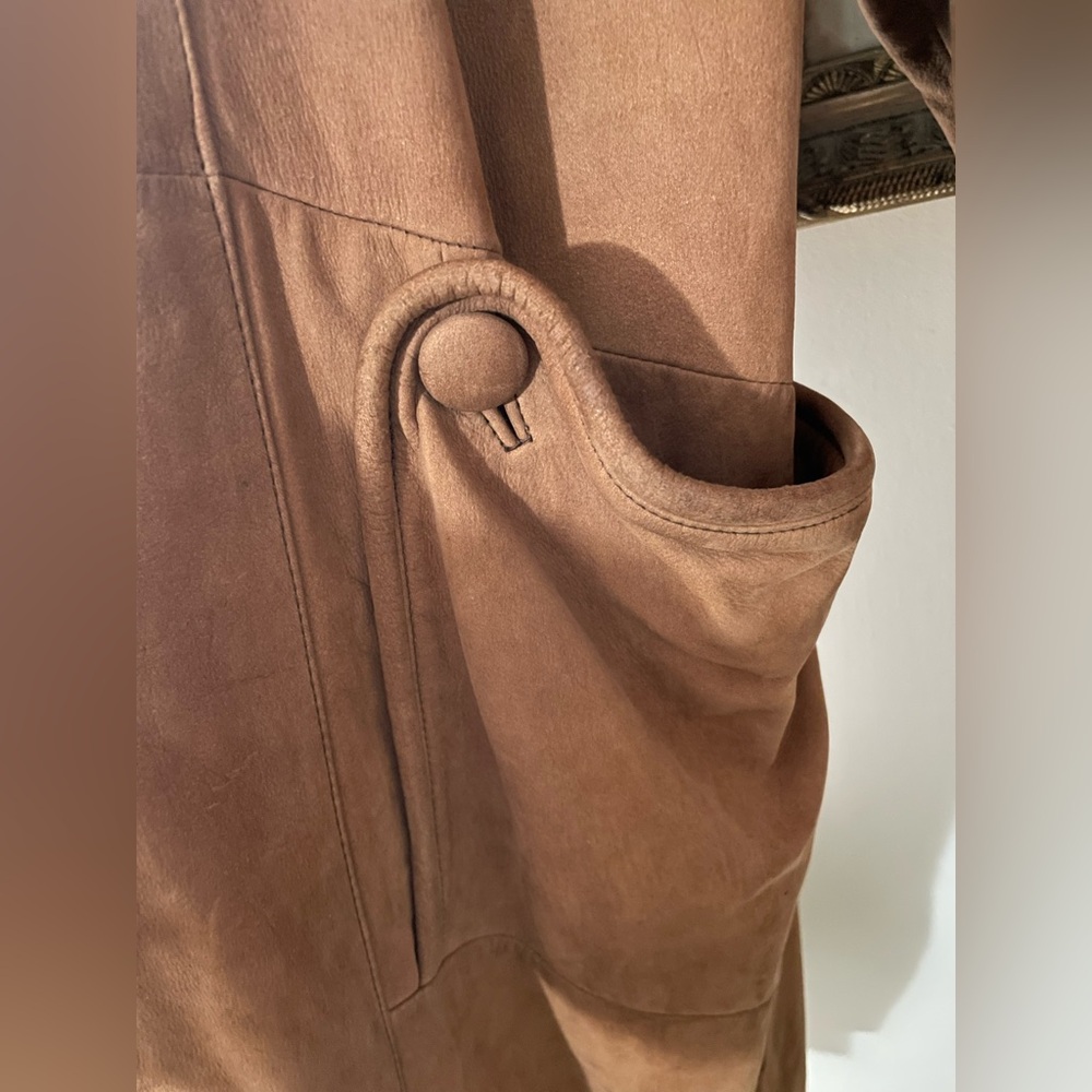 Vintage Brandon Thomas Full Length Leather Coat - Picture 5 of 9